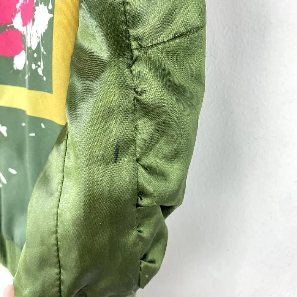 Coogi Lightweight Green Floral Graphic Track Jacket 4T